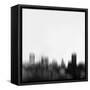 Baltimore City Skyline - Black-NaxArt-Framed Stretched Canvas