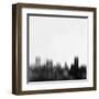 Baltimore City Skyline - Black-NaxArt-Framed Art Print
