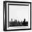 Baltimore City Skyline - Black-NaxArt-Framed Art Print