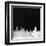 Baltimore City Skyline - White-NaxArt-Framed Art Print