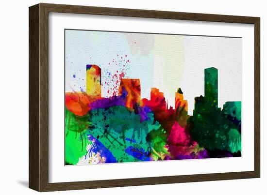 Baltimore City Skyline-NaxArt-Framed Art Print