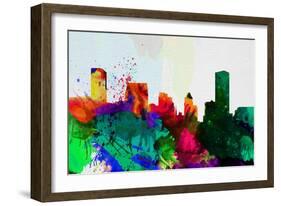 Baltimore City Skyline-NaxArt-Framed Art Print