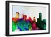 Baltimore City Skyline-NaxArt-Framed Art Print