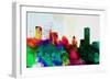 Baltimore City Skyline-NaxArt-Framed Art Print