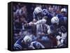 Baltimore Colts Football Player Dennis Gaubatz in Action-Art Rickerby-Framed Stretched Canvas