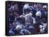 Baltimore Colts Football Player Dennis Gaubatz in Action-Art Rickerby-Framed Stretched Canvas