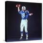 Baltimore Colts Football Player Johnny Unitas in Uniform While Holding Ball in Passing Stance-Yale Joel-Stretched Canvas