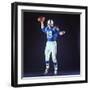 Baltimore Colts Football Player Johnny Unitas in Uniform While Holding Ball in Passing Stance-Yale Joel-Framed Premium Photographic Print