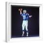 Baltimore Colts Football Player Johnny Unitas in Uniform While Holding Ball in Passing Stance-Yale Joel-Framed Premium Photographic Print