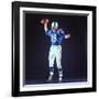 Baltimore Colts Football Player Johnny Unitas in Uniform While Holding Ball in Passing Stance-Yale Joel-Framed Premium Photographic Print