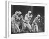 Baltimore Colts Playing Against the New York Giants-null-Framed Premium Photographic Print