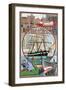 Baltimore Inner Harbor Scenes - Maryland-Lantern Press-Framed Art Print