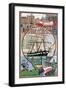 Baltimore Inner Harbor Scenes - Maryland-Lantern Press-Framed Art Print