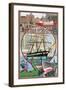 Baltimore Inner Harbor Scenes - Maryland-Lantern Press-Framed Art Print