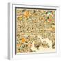 Baltimore Map-Jazzberry Blue-Framed Art Print