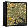 Baltimore Map-Jazzberry Blue-Framed Stretched Canvas