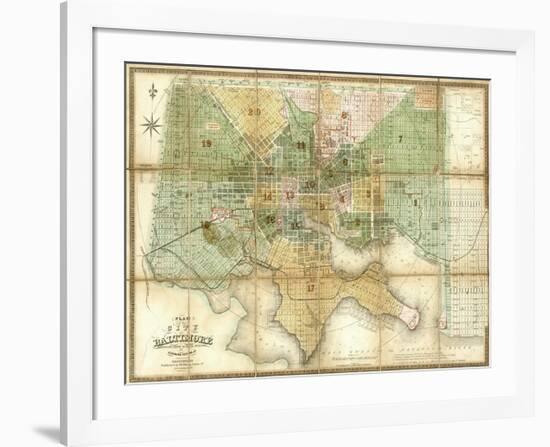 Baltimore, Maryland, c.1852-Fielding Lucas-Framed Art Print