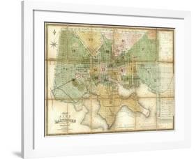 Baltimore, Maryland, c.1852-Fielding Lucas-Framed Art Print