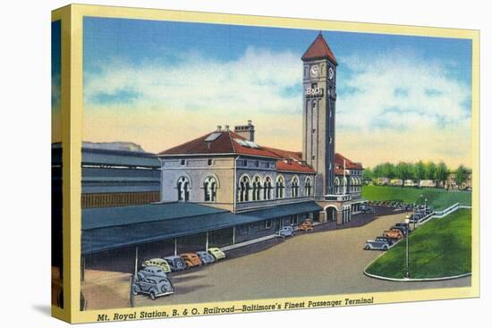 Baltimore, Maryland - Mt. Royal Station, Baltimore and Ohio Railroad View-Lantern Press-Stretched Canvas