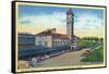 Baltimore, Maryland - Mt. Royal Station, Baltimore and Ohio Railroad View-Lantern Press-Framed Stretched Canvas