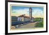 Baltimore, Maryland - Mt. Royal Station, Baltimore and Ohio Railroad View-Lantern Press-Framed Premium Giclee Print