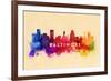 Baltimore, Maryland - Skyline Abstract-Lantern Press-Framed Art Print