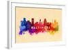 Baltimore, Maryland - Skyline Abstract-Lantern Press-Framed Art Print