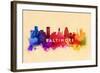 Baltimore, Maryland - Skyline Abstract-Lantern Press-Framed Art Print