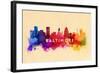 Baltimore, Maryland - Skyline Abstract-Lantern Press-Framed Art Print