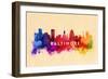 Baltimore, Maryland - Skyline Abstract-Lantern Press-Framed Art Print