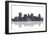 Baltimore Maryland Skyline BW 1-Marlene Watson-Framed Giclee Print