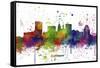 Baltimore Maryland Skyline MCLR 1-Marlene Watson-Framed Stretched Canvas