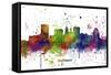 Baltimore Maryland Skyline MCLR 1-Marlene Watson-Framed Stretched Canvas