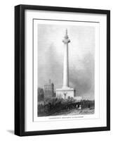 Baltimore, Maryland, View of Washington's Monument-Lantern Press-Framed Art Print
