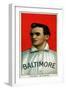 Baltimore, MD, Baltimore Eastern League, Phil Poland, Baseball Card-Lantern Press-Framed Art Print