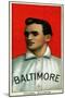 Baltimore, MD, Baltimore Eastern League, Phil Poland, Baseball Card-Lantern Press-Mounted Art Print