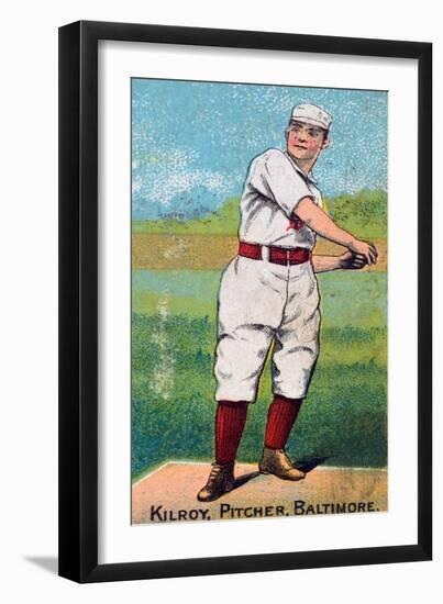 Baltimore, MD, Baltimore Orioles, Matt Kilroy, Baseball Card, no.3-Lantern Press-Framed Art Print