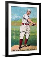 Baltimore, MD, Baltimore Orioles, Matt Kilroy, Baseball Card, no.3-Lantern Press-Framed Art Print