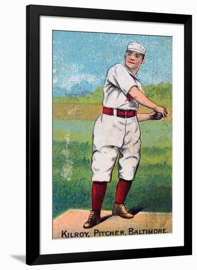 Baltimore, MD, Baltimore Orioles, Matt Kilroy, Baseball Card, no.3-Lantern Press-Framed Art Print