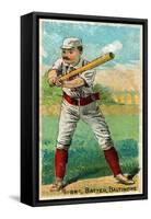 Baltimore, MD, Baltimore Orioles, Oyster Burns, Baseball Card-Lantern Press-Framed Stretched Canvas