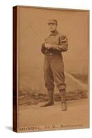 Baltimore, MD, Baltimore Orioles, Shindel, Baseball Card-Lantern Press-Stretched Canvas