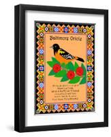 Baltimore Oriole Quilt-Mark Frost-Framed Giclee Print