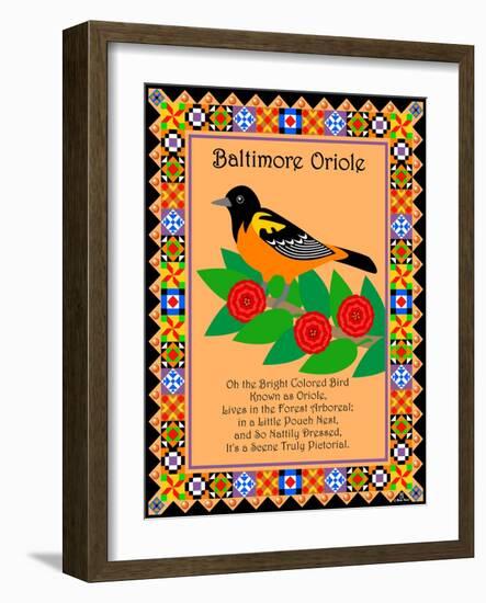 Baltimore Oriole Quilt-Mark Frost-Framed Giclee Print