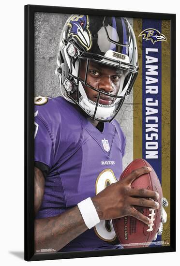 BALTIMORE RAVENS - L JACKSON 18-null-Lamina Framed Poster