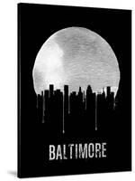 Baltimore Skyline Black-null-Stretched Canvas