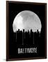Baltimore Skyline Black-null-Framed Art Print