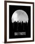 Baltimore Skyline Black-null-Framed Art Print