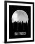 Baltimore Skyline Black-null-Framed Art Print