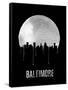 Baltimore Skyline Black-null-Framed Stretched Canvas
