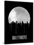 Baltimore Skyline Black-null-Stretched Canvas